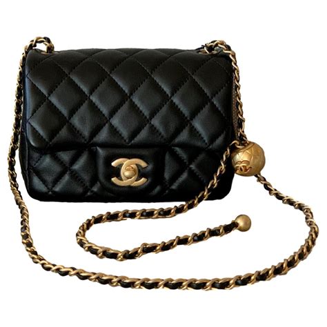 chanel small black purse|Chanel small bag with chain.